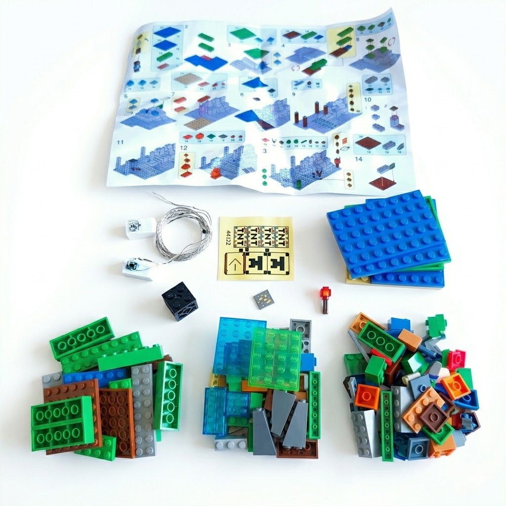 Minecraft svetleće kocke – Creeperova tvrđava + POKLON priručnik