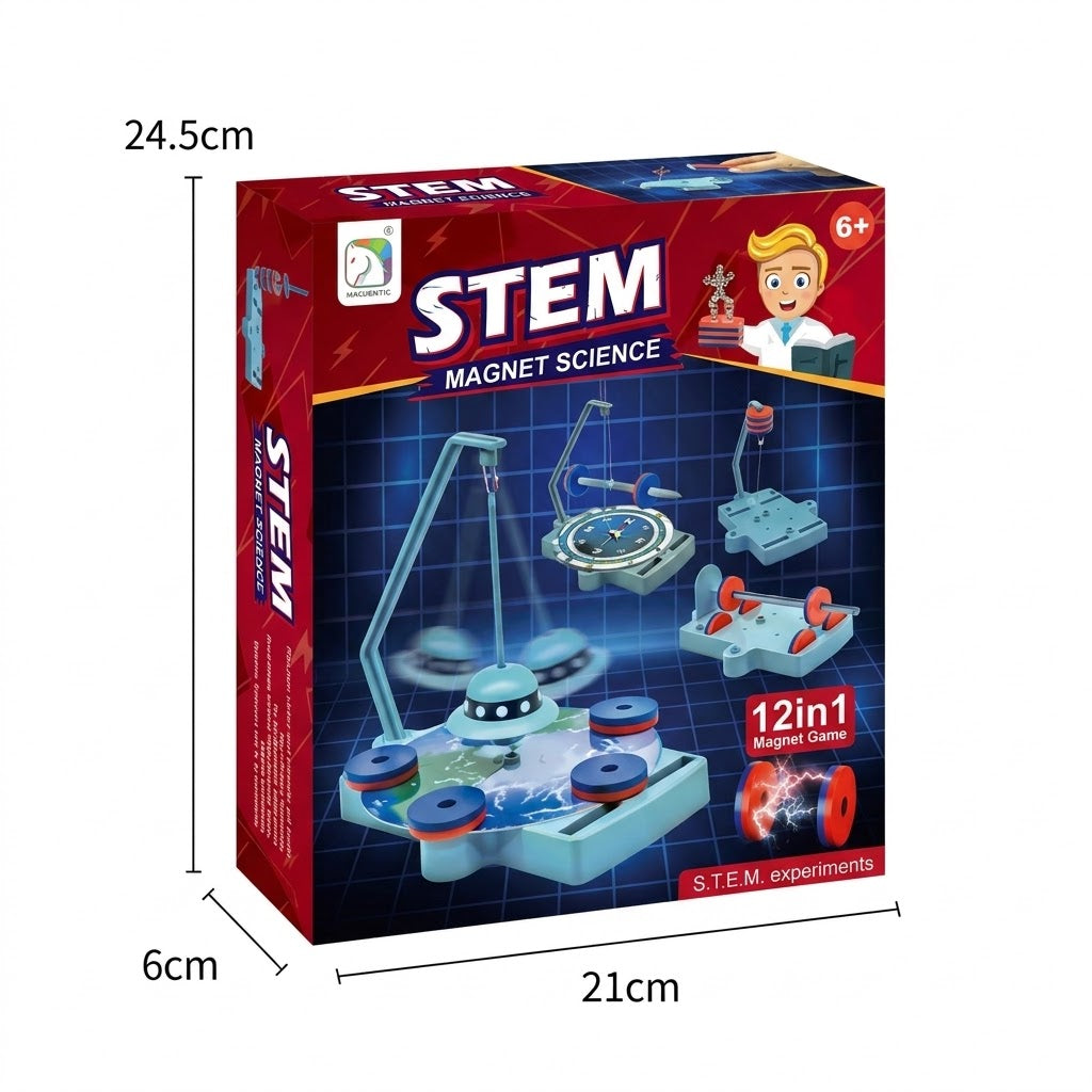 Magnetni naučni set sa 12 eksperimenata + Poklon priručnik