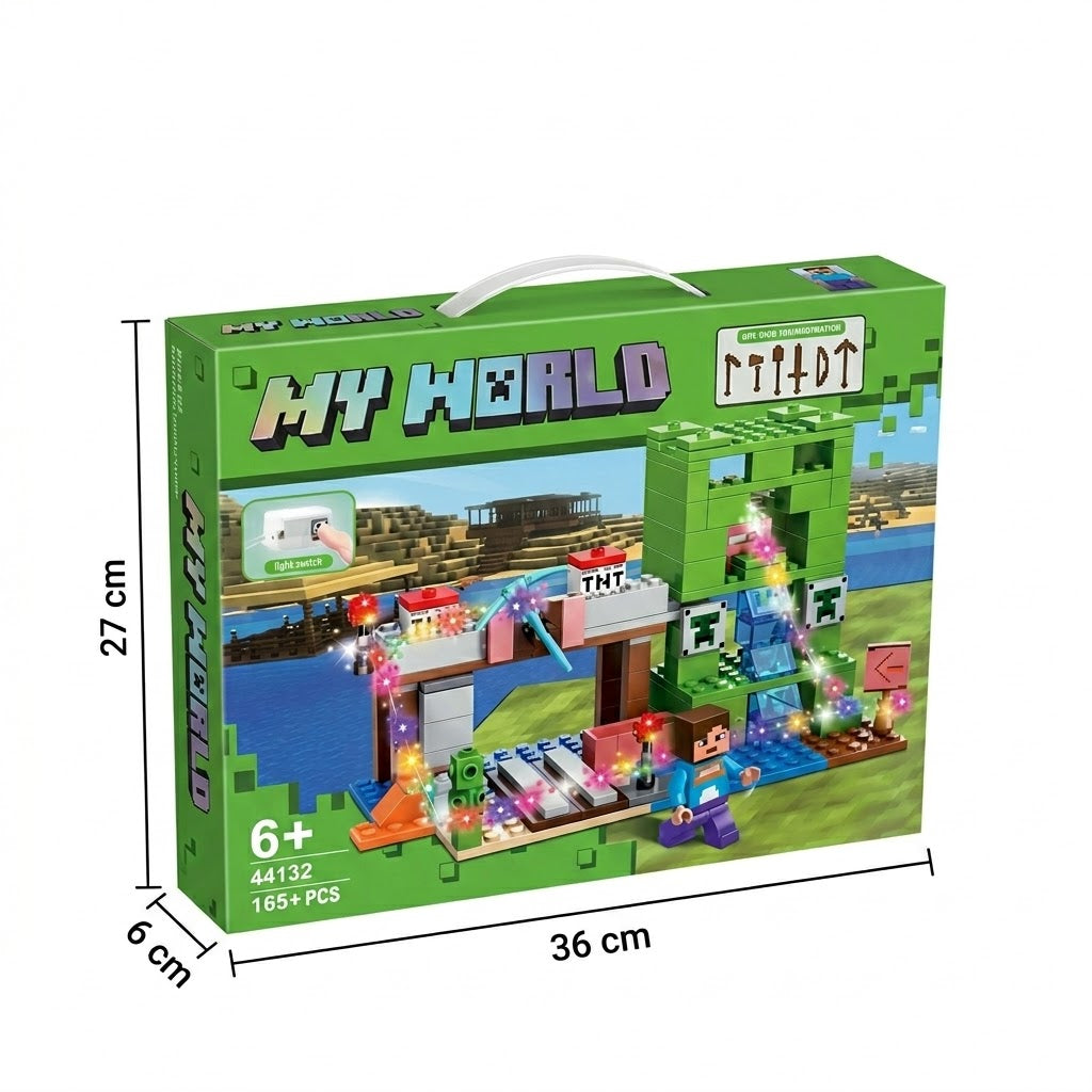 Minecraft svetleće kocke – Creeperova tvrđava + POKLON priručnik